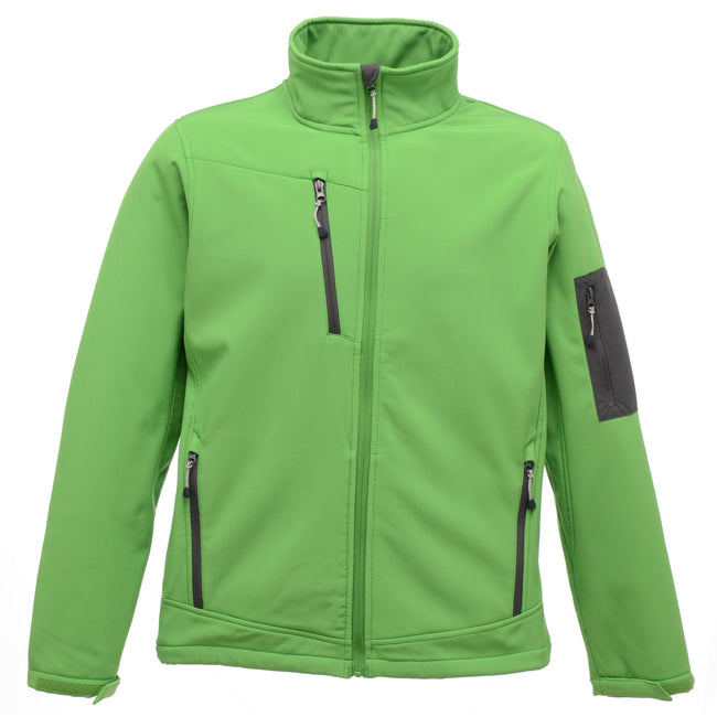 Extreme Green-Seal Gray - Front - Regatta Standout Mens Arcola 3 Layer Waterproof And Breathable Softshell Jacket
