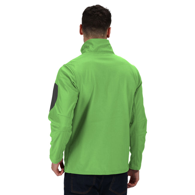 Extreme Green-Seal Gray - Back - Regatta Standout Mens Arcola 3 Layer Waterproof And Breathable Softshell Jacket