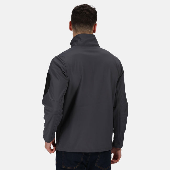 Seal Grey-Black - Back - Regatta Standout Mens Arcola 3 Layer Waterproof And Breathable Softshell Jacket