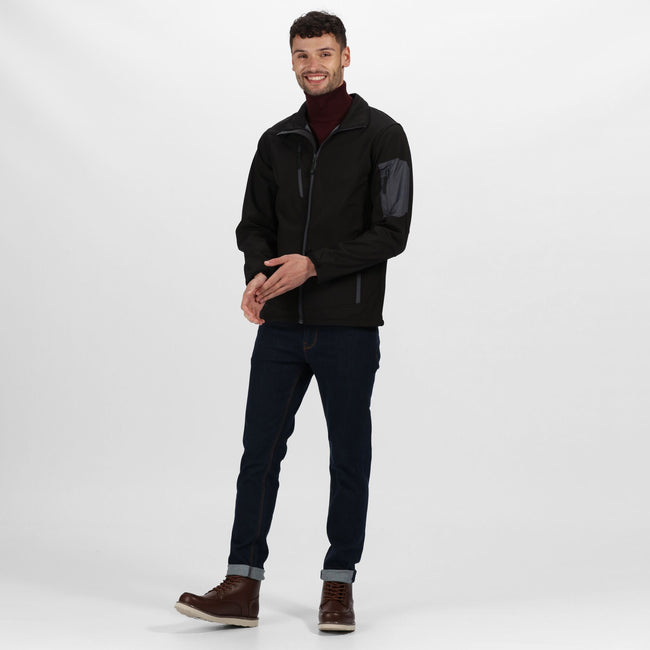 Black-Seal Gray - Lifestyle - Regatta Standout Mens Arcola 3 Layer Waterproof And Breathable Softshell Jacket