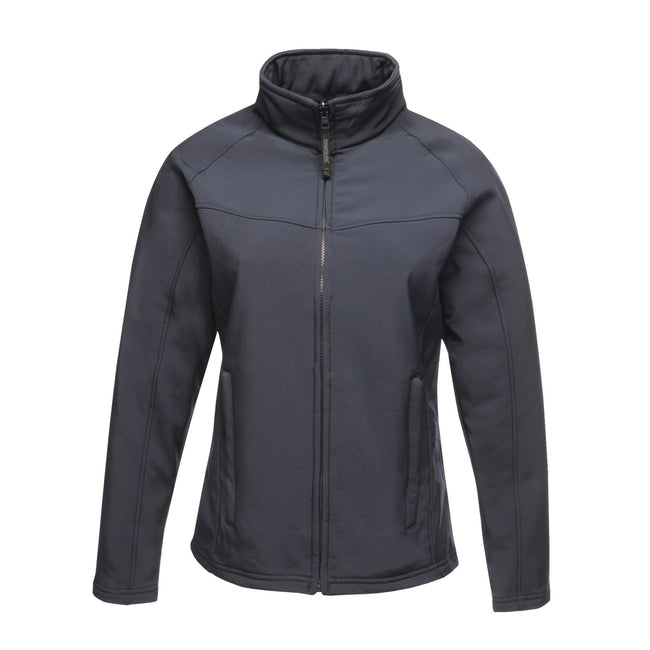 Navy-Navy - Front - Regatta Ladies Uproar Softshell Wind Resistant Jacket
