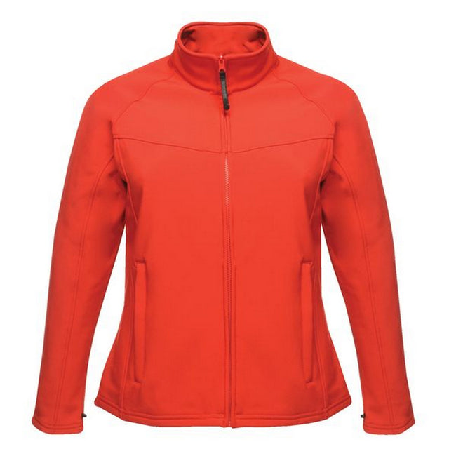 Red - Front - Regatta Ladies Uproar Softshell Wind Resistant Jacket