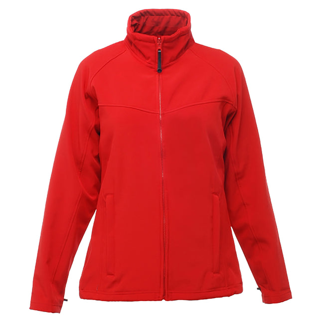 Classic Red-Seal Gray - Front - Regatta Ladies Uproar Softshell Wind Resistant Jacket