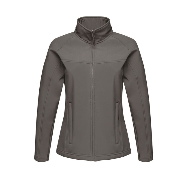 Seal Grey - Front - Regatta Ladies Uproar Softshell Wind Resistant Jacket
