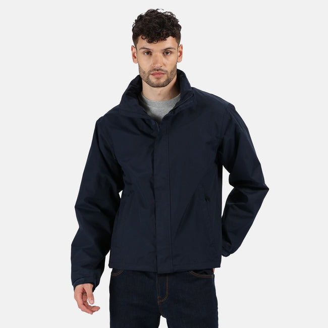 Navy - Side - Regatta Mens Pace II Lightweight Waterproof Jacket