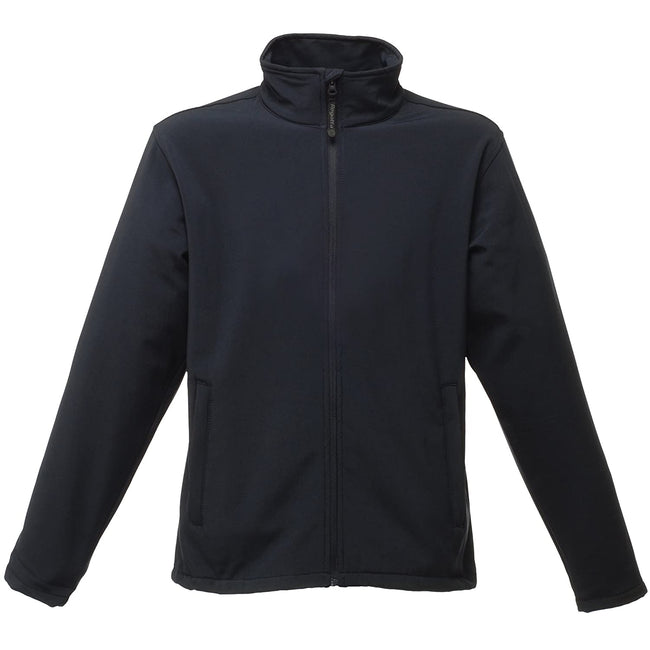 Black - Front - Regatta Reid Mens Softshell Wind Resistant Water Repellent Jacket