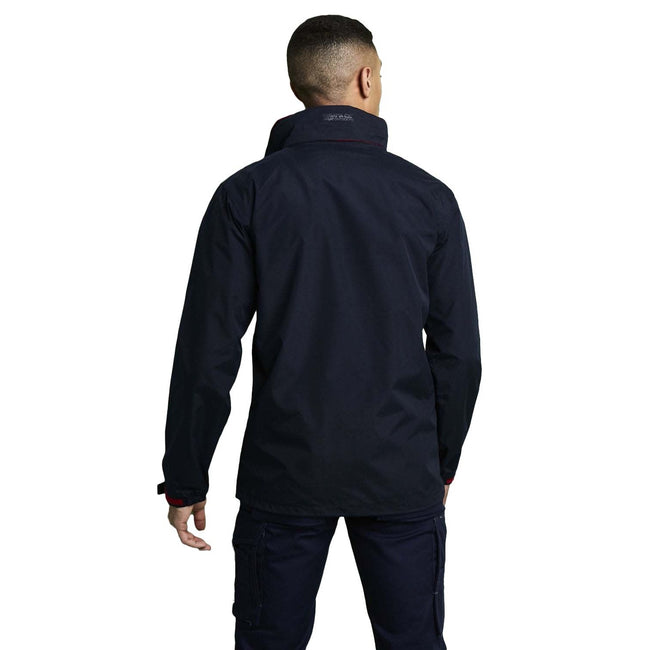 Navy-Classic Red - Back - Regatta Mens Standout Ardmore Jacket (Waterproof & Windproof)