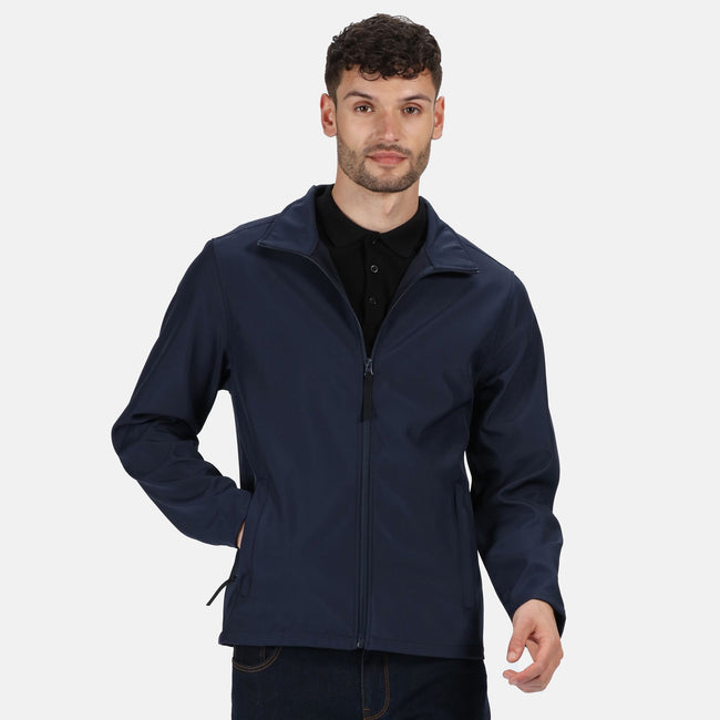 Navy - Back - Regatta Classic Mens Water Repellent Softshell Jacket