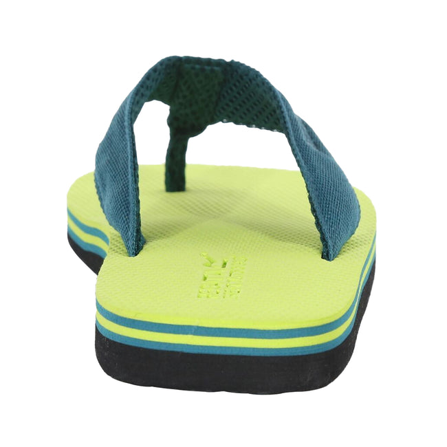 Bright Kiwi-Pacific Green - Side - Regatta Mens Rico Flip Flops