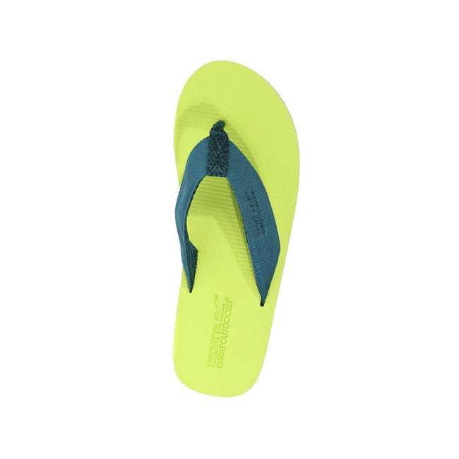 Bright Kiwi-Pacific Green - Lifestyle - Regatta Mens Rico Flip Flops