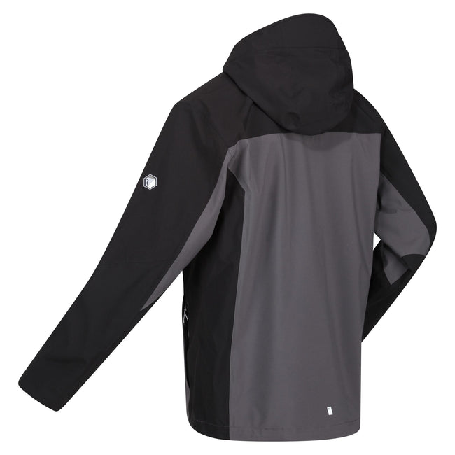 Dark Grey-Black - Lifestyle - Regatta Mens Birchdale Waterproof Hooded Jacket