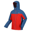 Fiery Red-Dynasty Blue - Side - Regatta Mens Birchdale Waterproof Hooded Jacket