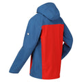 Fiery Red-Dynasty Blue - Lifestyle - Regatta Mens Birchdale Waterproof Hooded Jacket