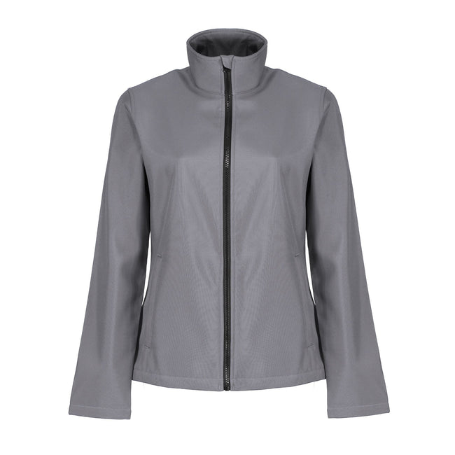 Rock Grey-Black - Front - Regatta Womens-Ladies Ablaze Printable Softshell Jacket