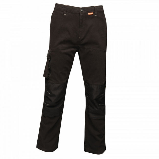 Traffic Black - Front - Regatta Mens Scandal Stretch Work Trousers - Regular