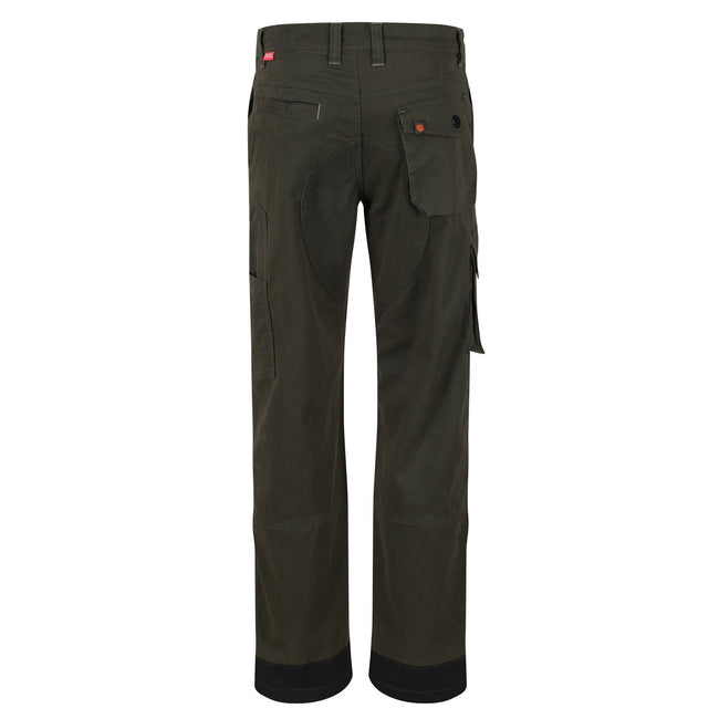 Brown Gray - Side - Regatta Mens Scandal Stretch Work Trousers - Regular