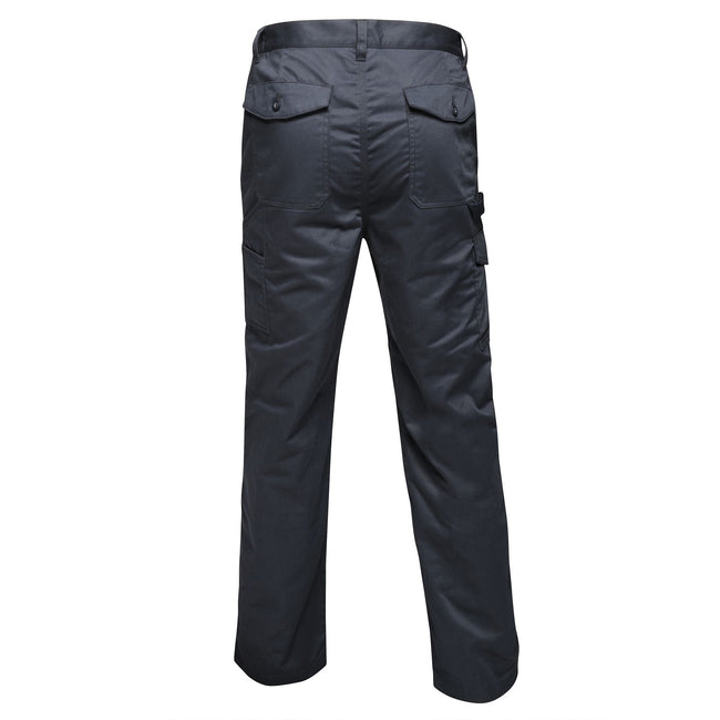 Gray Blue - Back - Regatta Mens Pro Cargo Waterproof Trousers - Long