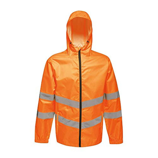 Orange - Front - Regatta Unisex Hi Vis Pro Packaway Reflective Jacket