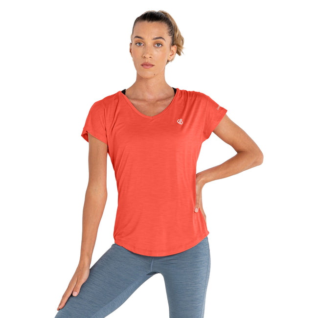 Neon Peach - Side - Dare 2B Womens-Ladies Active T-Shirt