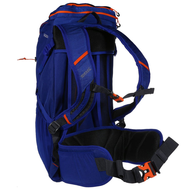 Surfspray Blue-Blaze Orange - Back - Regatta Blackfell III 9gal Rucksack