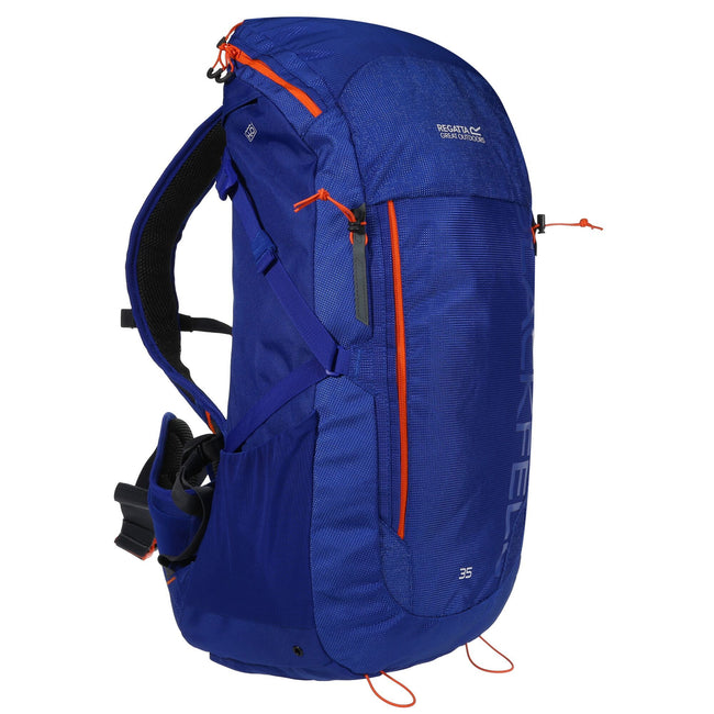 Surfspray Blue-Blaze Orange - Side - Regatta Blackfell III 9gal Rucksack