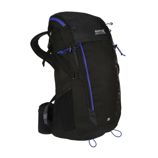 Black-Surfspray Blue - Side - Regatta Blackfell III 9gal Rucksack
