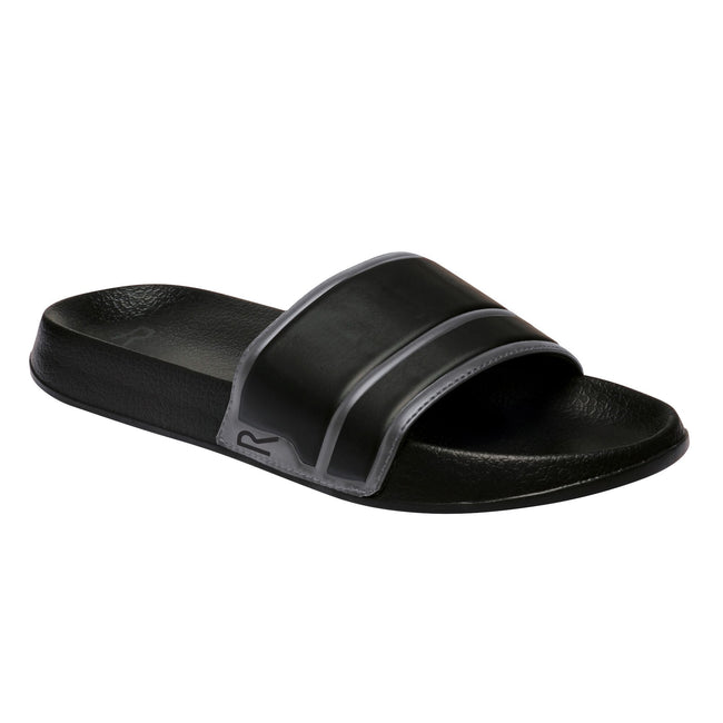Black-Ash - Front - Regatta Mens Shift Slider Sandals