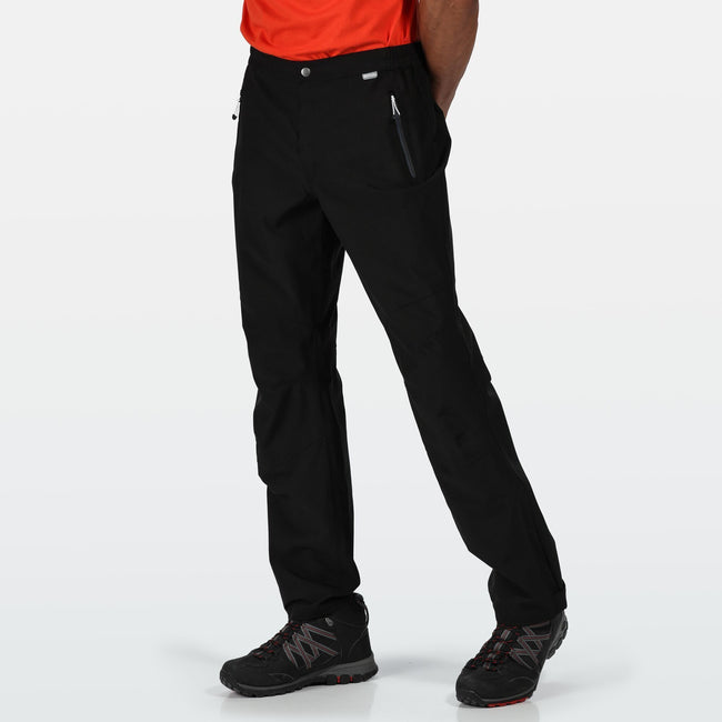 Black - Side - Regatta Mens Highton Stretch Overpants