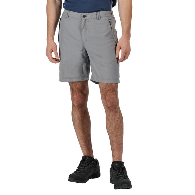 Rock Gray - Back - Regatta Mens Leesville II Walking Shorts