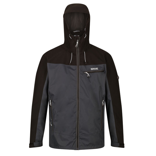 Ash-Black - Front - Regatta Mens Highton Stretch Waterproof Jacket