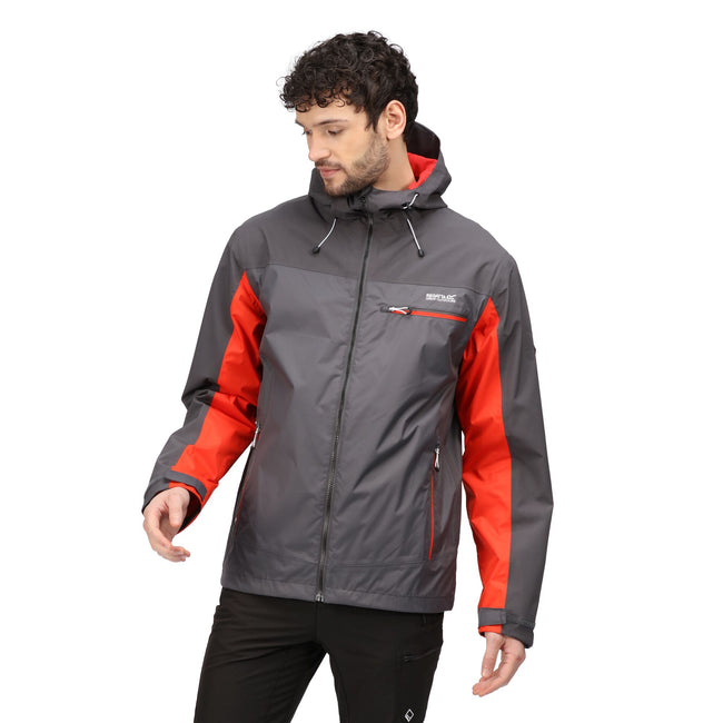Rhino-Cajun Orange - Front - Regatta Mens Highton Stretch Waterproof Jacket