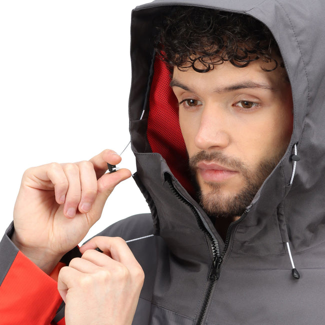 Rhino-Cajun Orange - Lifestyle - Regatta Mens Highton Stretch Waterproof Jacket