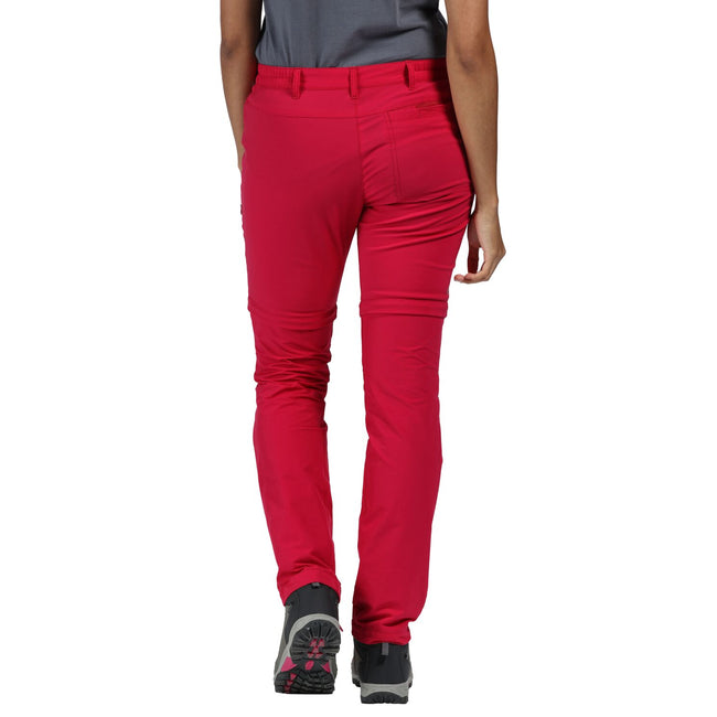 Dark Cerise - Lifestyle - Regatta Womens-Highton Zip Off Walking Pants