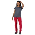 Dark Cerise - Pack Shot - Regatta Womens-Highton Zip Off Walking Pants