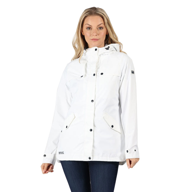 White - Back - Regatta Womens-Ladies Bertille Waterproof Jacket