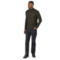 Dark Khaki - Side - Regatta Mens Elgor II Lightweight Half Zip Fleece