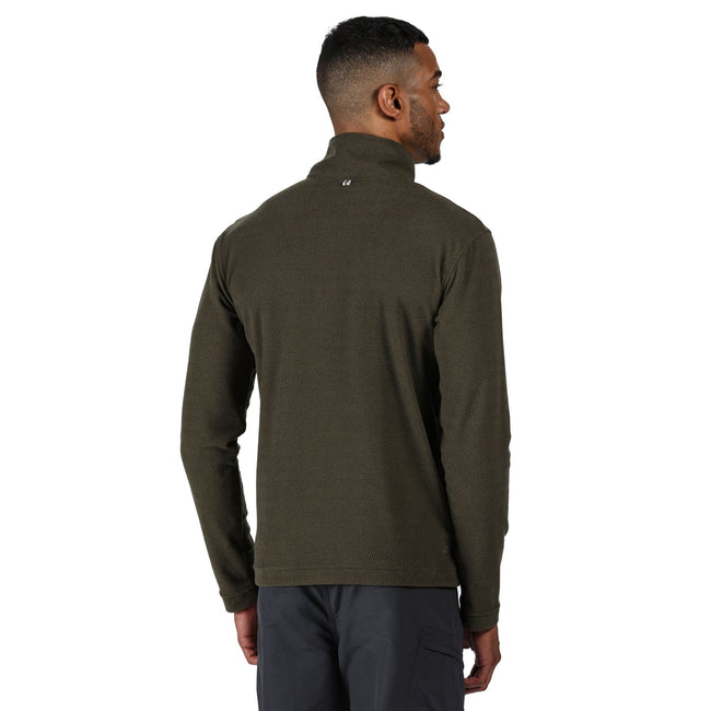 Dark Khaki - Pack Shot - Regatta Mens Elgor II Lightweight Half Zip Fleece