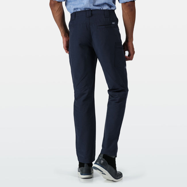 Navy - Side - Regatta Mens Delgado Pants