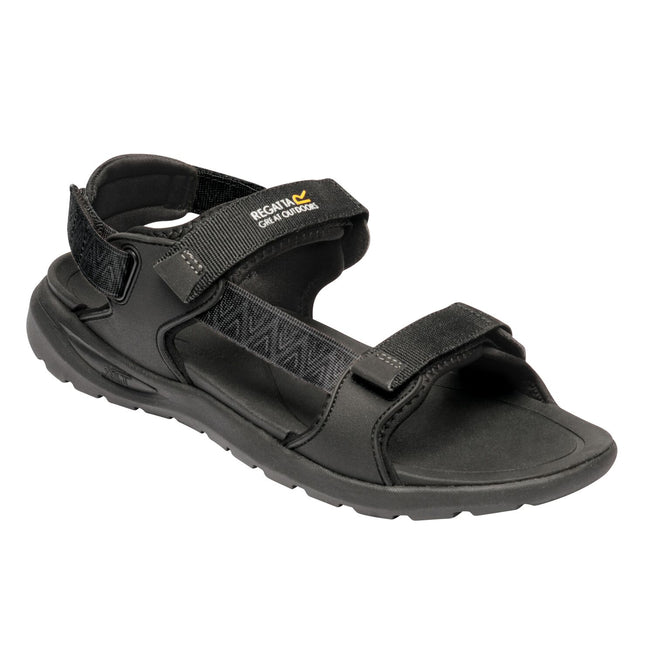 Black - Front - Regatta Mens Marine Web Sandals
