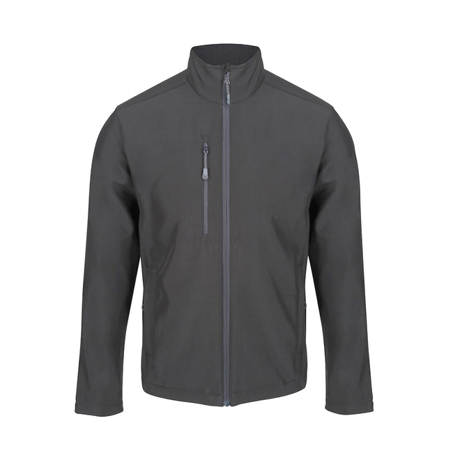 Seal Gray - Front - Regatta Mens Honesty Made Recycled Softshell Jacket