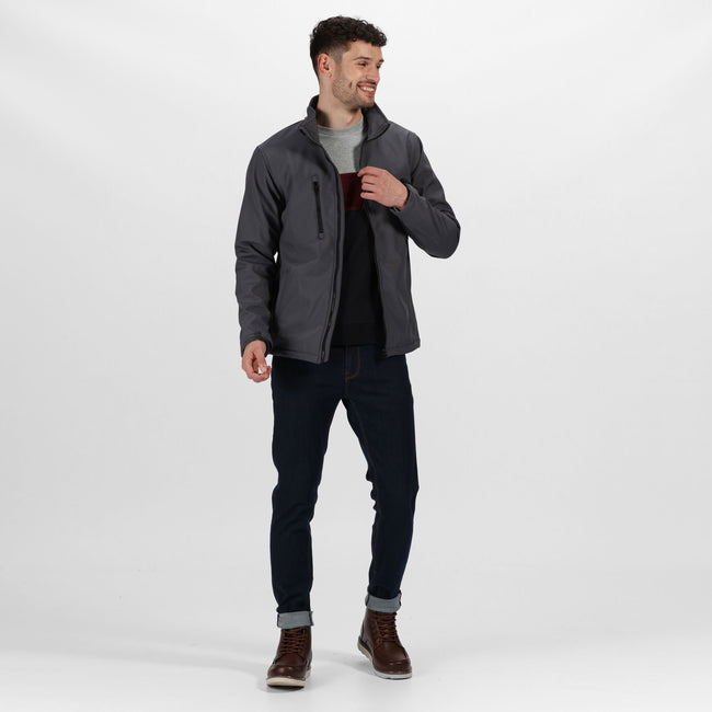 Seal Gray - Back - Regatta Mens Ablaze 3 Layer Softshell Jacket
