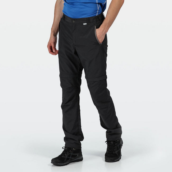 Ash - Pack Shot - Regatta Mens Leesville II Zip Off Pants