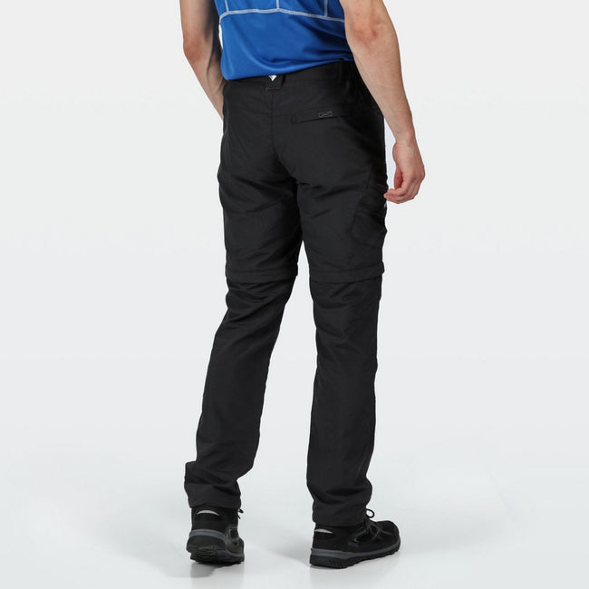 Ash - Close up - Regatta Mens Leesville II Zip Off Pants