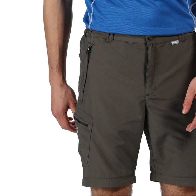 Hawthorn Brown - Close up - Regatta Mens Leesville II Zip Off Pants