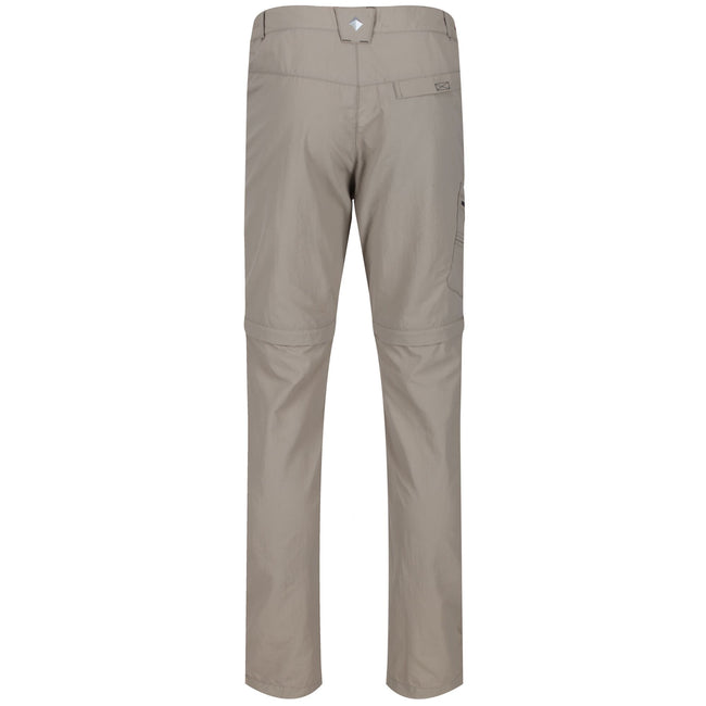 Parchment White - Back - Regatta Mens Leesville II Zip Off Pants