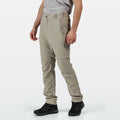 Parchment White - Side - Regatta Mens Leesville II Zip Off Pants