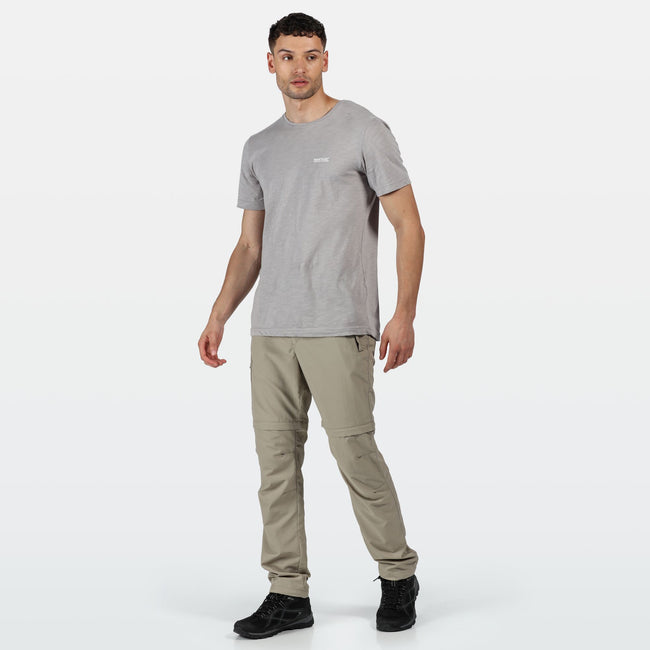 Parchment White - Pack Shot - Regatta Mens Leesville II Zip Off Pants