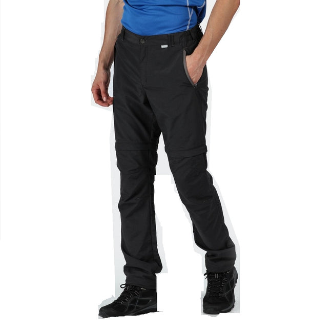 Ash - Front - Regatta Mens Leesville II Zip Off Pants