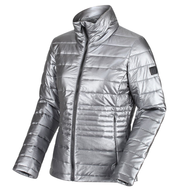 Pewter Grey - Pack Shot - Regatta Womens-Ladies Lustel Walking Padded Jacket