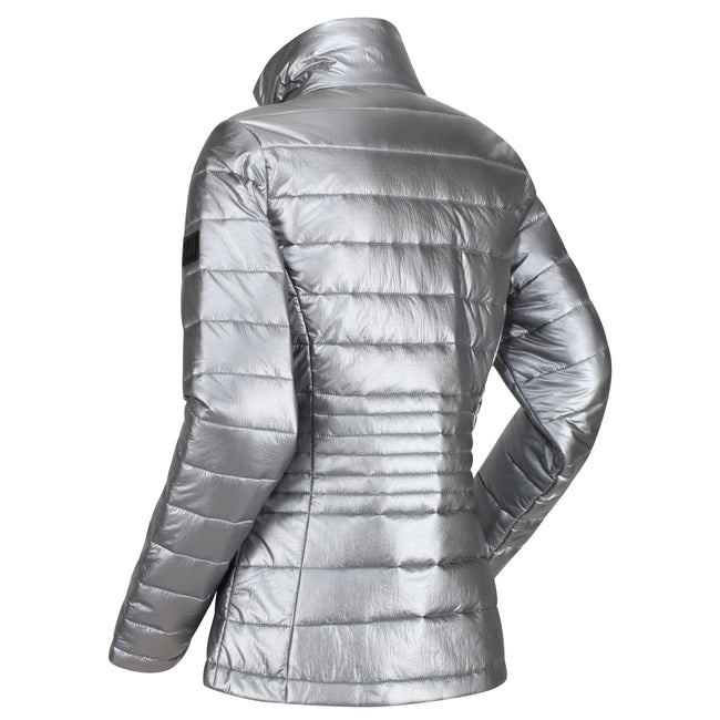 Pewter Grey - Close up - Regatta Womens-Ladies Lustel Walking Padded Jacket